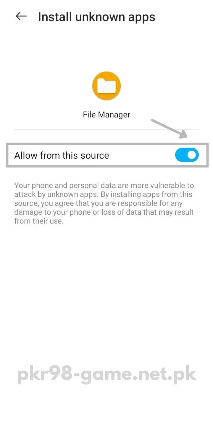 Allow PKR98 Game Installation from File Manager