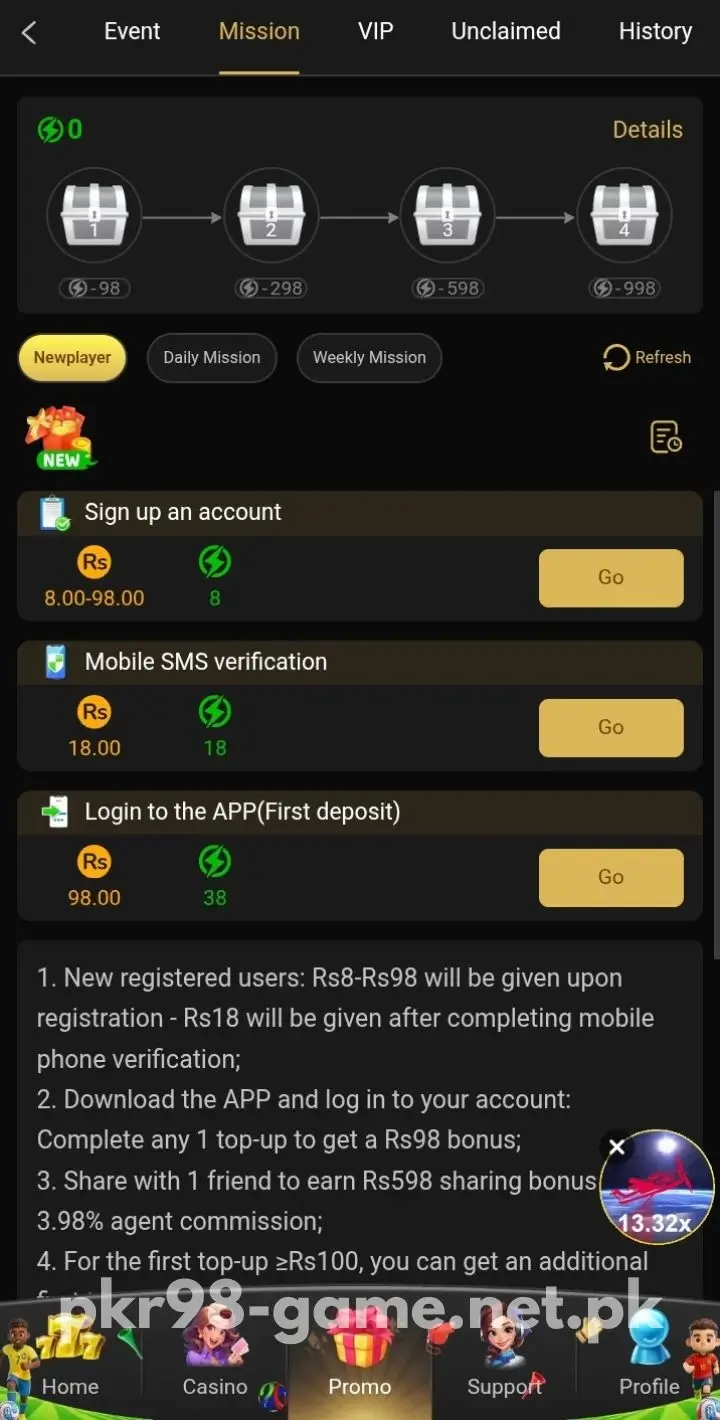 PKR98 Game Mission