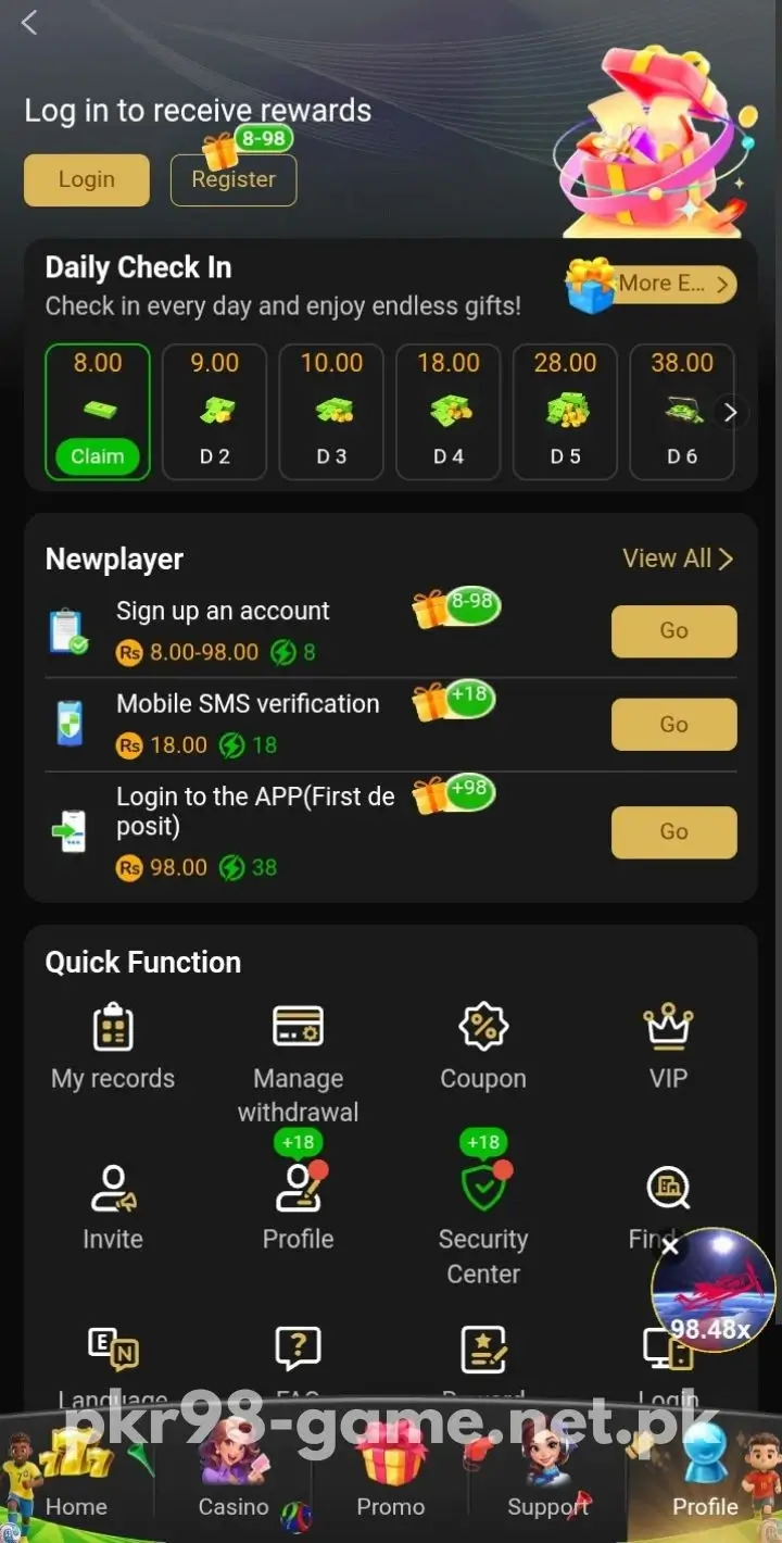 PKR98 Game Profile